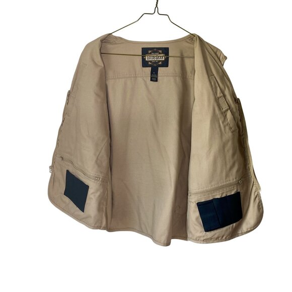 Guide Gear XL Khaki Field Vest With Zippered Pockets & American Flag Patch - Picture 4 of 6